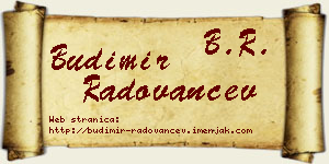Budimir Radovančev vizit kartica